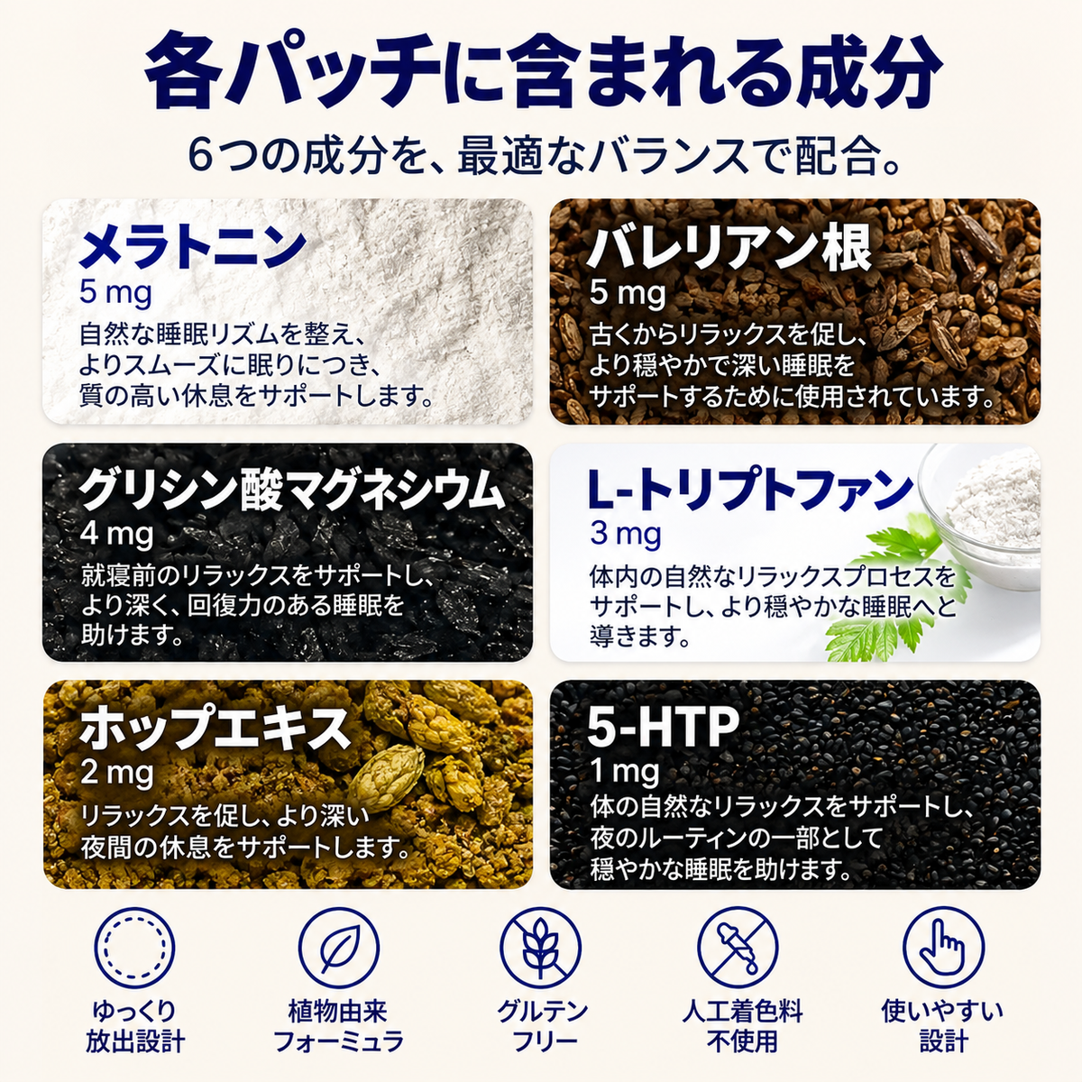 Renew Calm™ 睡眠サポートパッチ — 夜に、やすらぎを。